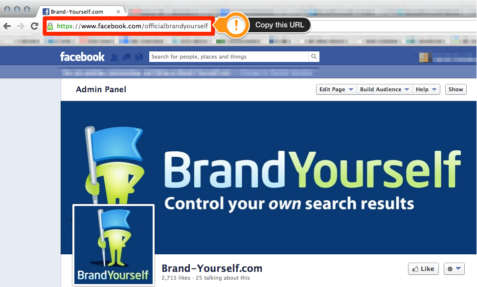 Facebook Page Copy URL Step