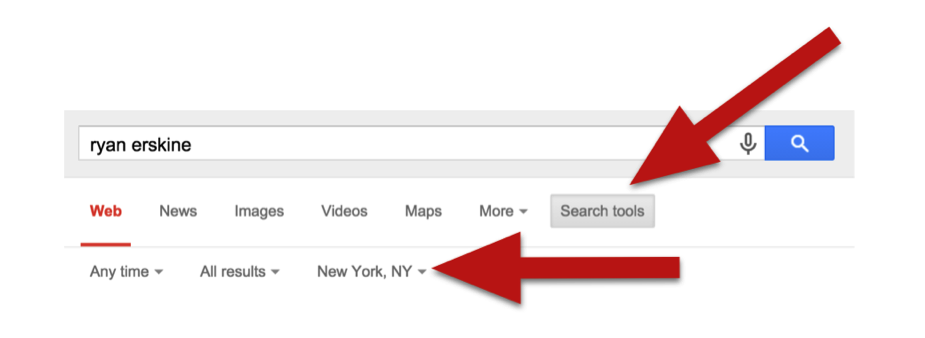 Location google search